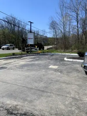 Existing paved area at the edge of the property.